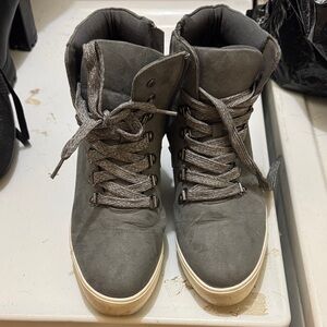Sugar Gray High-Top Sneakers for Men